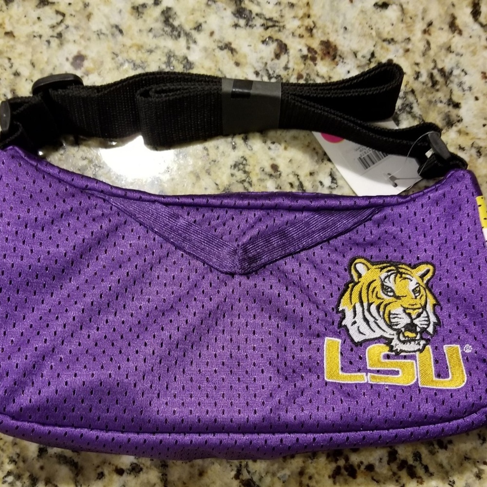 LSU Tigers Jersey Purse with Strap Purple/Yellow New with Tags NCAA College New